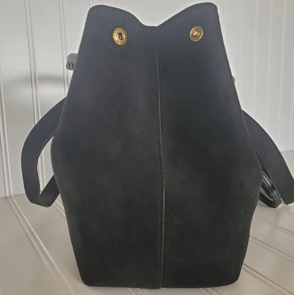 House of Harlow 1960 Black Suede Luxe Satchel NWT - Picture 3 of 9